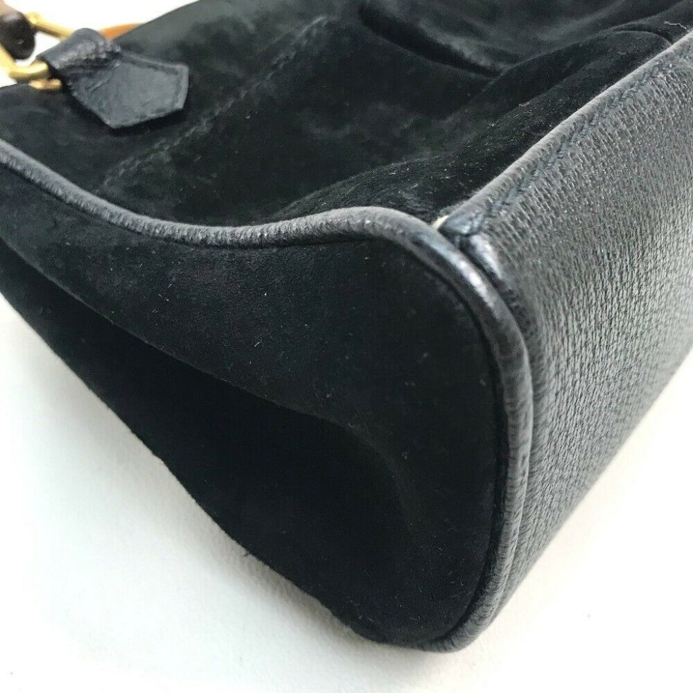 GUCCI 007・1793・0238 Pochette Bamboo 2WAY Hand Bag Shoulder Bag Cross body - Picture 4 of 12